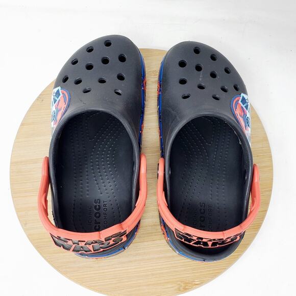CROCS Star Wars Shoes Kids 12 Imperial Darth Vadar Black Girls Boys Clog Sandal - Picture 9 of 12